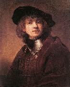 REMBRANDT Harmenszoon van Rijn Self Portrait as a Young Man  dh Spain oil painting reproduction